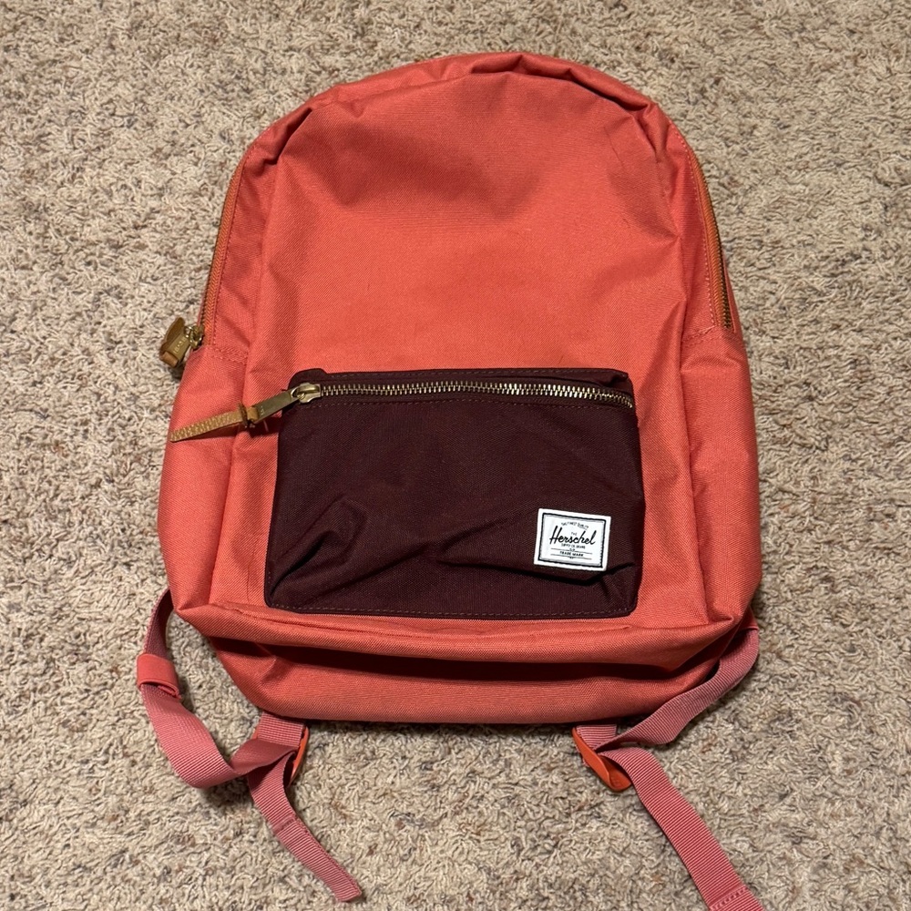 Herschel Supply Co. Backpack | Coral & Maroon | Excellent Condition